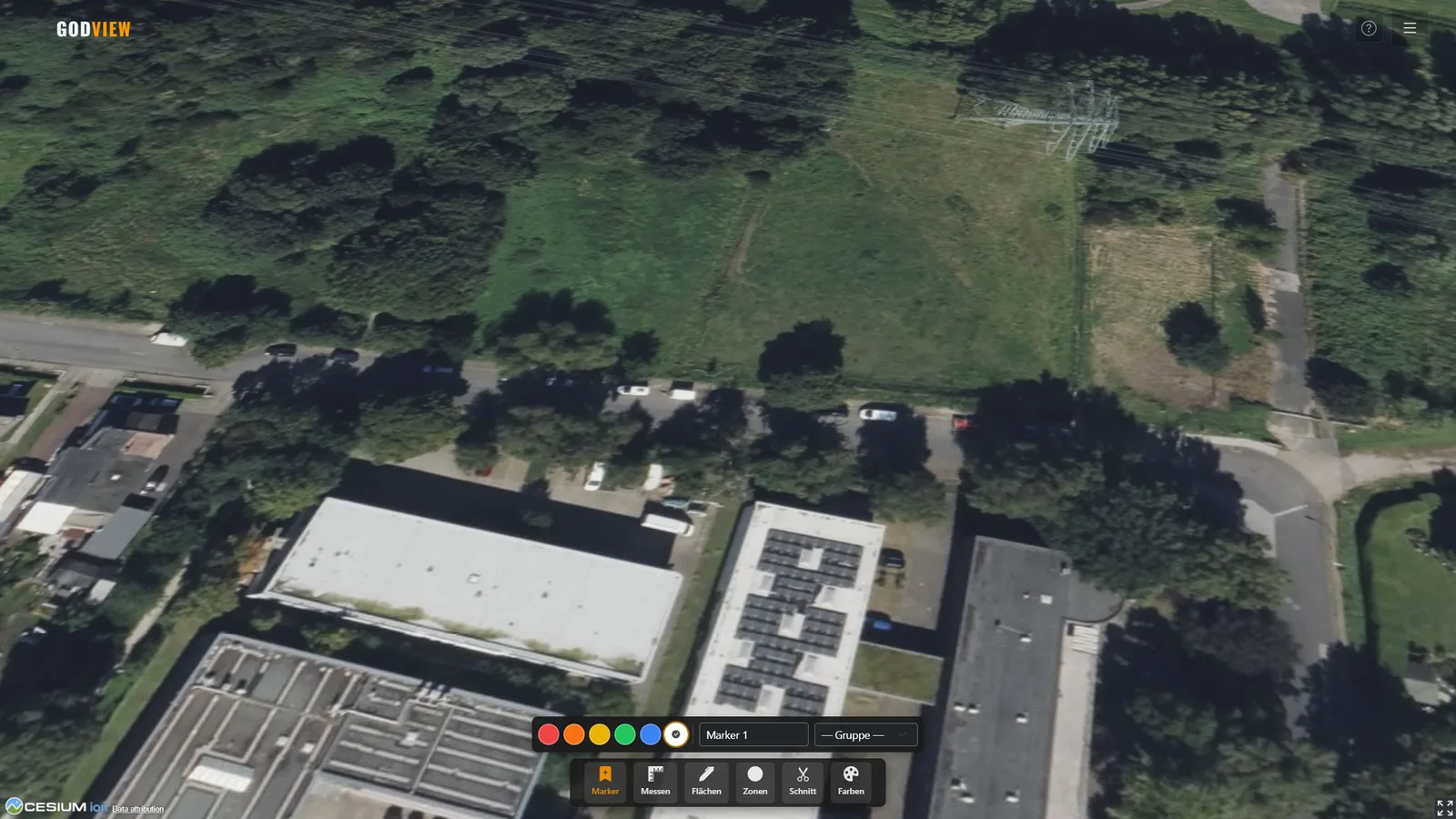 Screenshot: Marker setzen