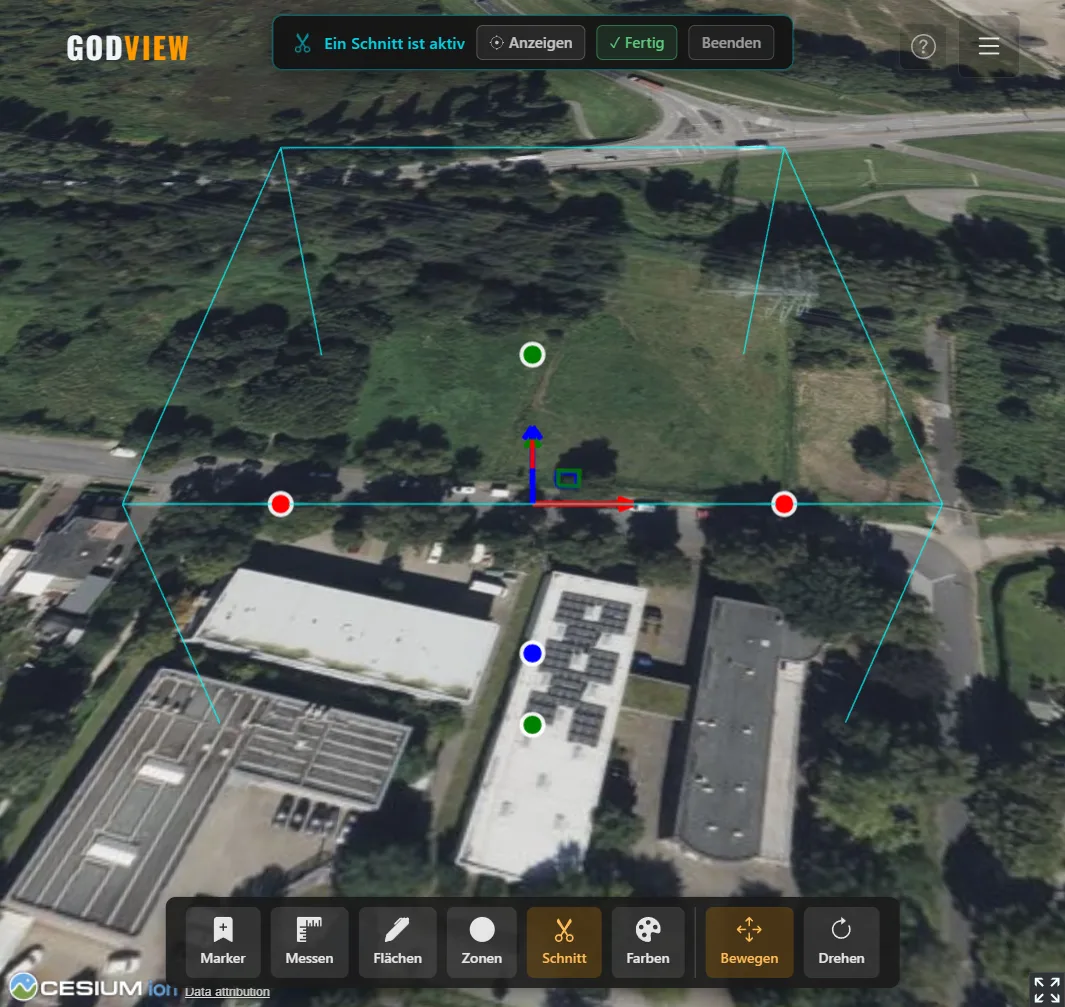Screenshot: Schnittvolumen