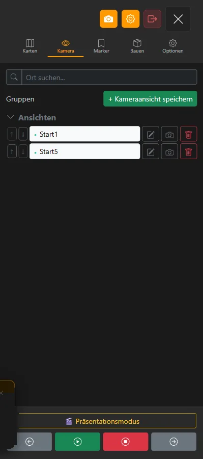 Screenshot: Stationen (Kamera)