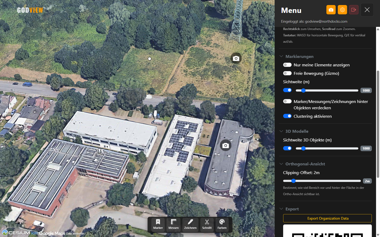Screenshot: Anzeigeeinstellungen